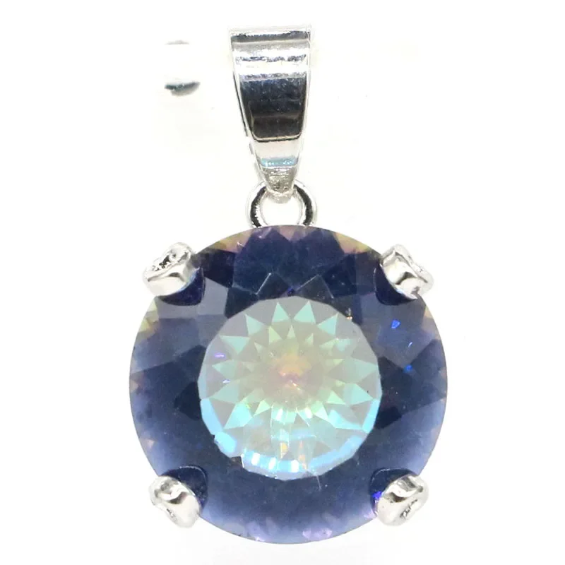 5g Real Customized 925 Solid Sterling Silver  PENDANT Rhodolite Garnet Zultanitel Alexandrite Topaz Mystical Topaz Violet Topaz