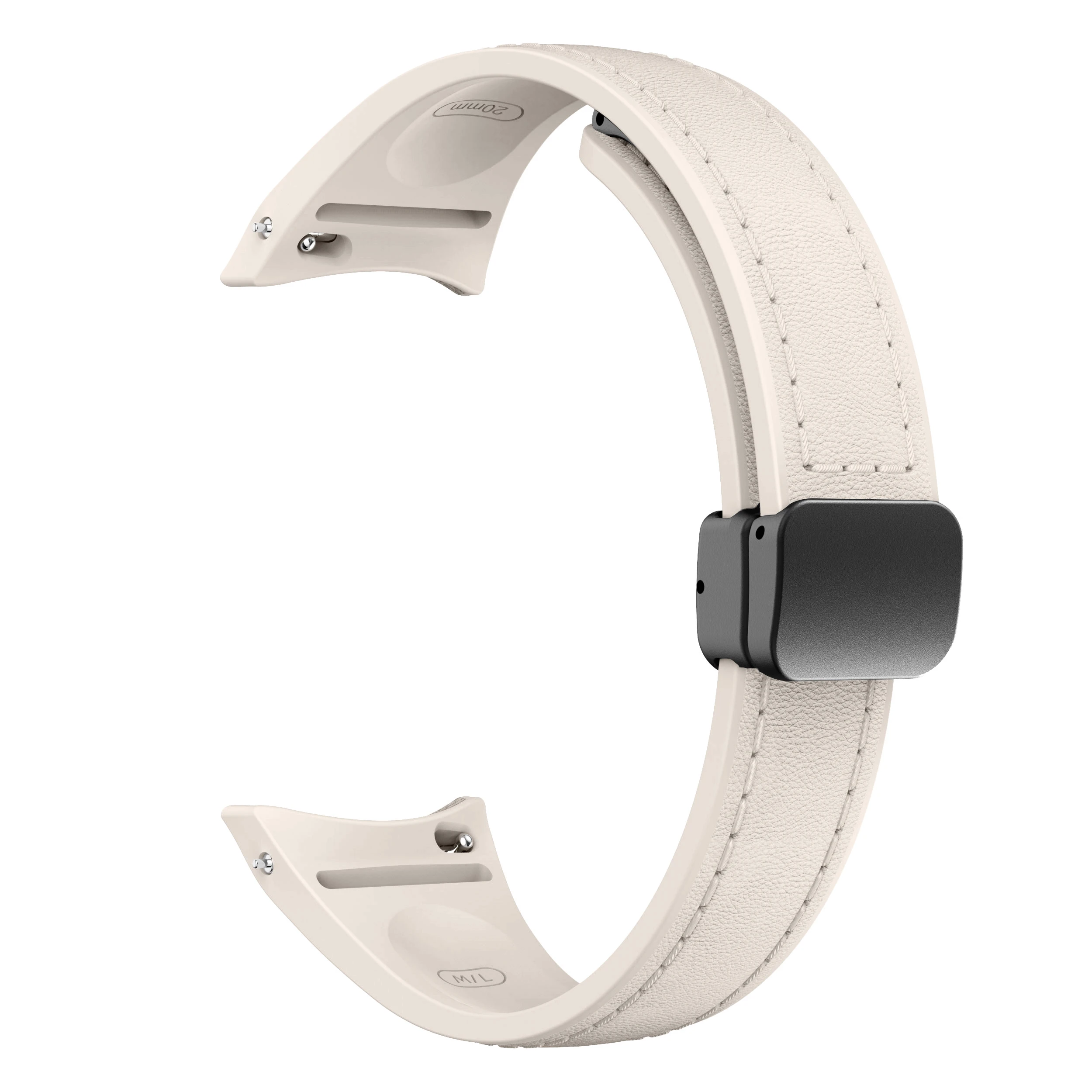 Premium Dual-Material Slim Watch Strap - Genuine Leather and Silicone
