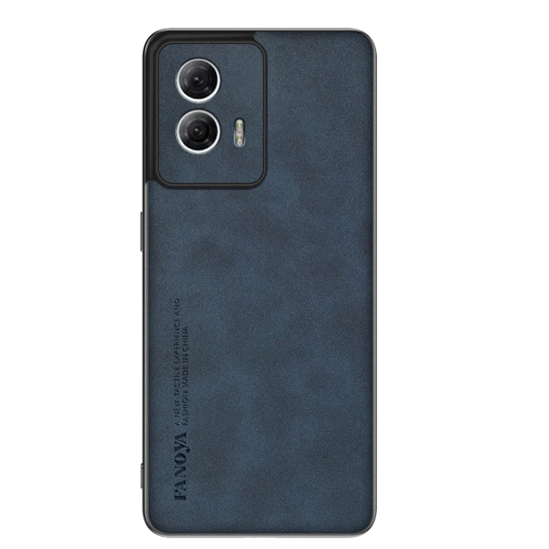 Premium Frosted PU Leather Anti-Shock Hard Case - Sleek Matte Finish