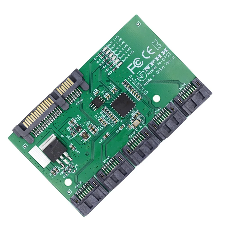 

Cablecc SATA 3,0 6 Гбит/с 1 на 5 разветвитель портов концентратор адаптер конвертер PM множитель порт переключатель JMB575