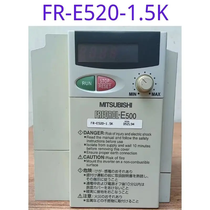 

The second-hand E520 frequency converter FR-E520-1.5K 1.5kw three-phase 220V function has been tested and is intact