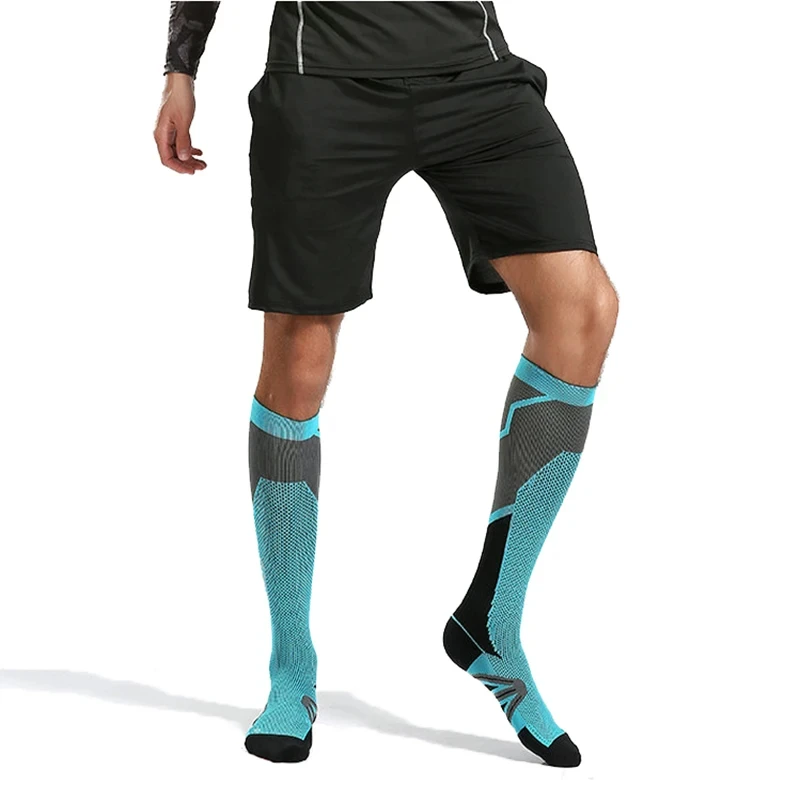 Men's Compression Socks Marathon Running Bicycle 20-30mmHg Nylon Sports Socks For Women's Elastic Prevention of Varicocele Edema