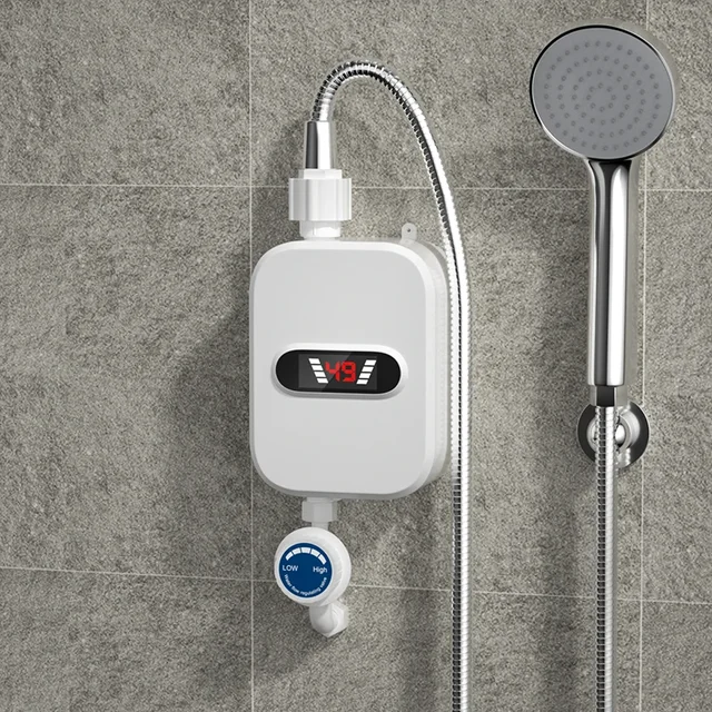 3500W Electric Mini Instant Hot Water Heater Bathroom Faucet Tap Heating 3 Seconds Instant Water Heater Shower Head Set 2