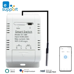 Smart 16A Temperature Switch with Energy Monitoring - EWeLink Smart switch