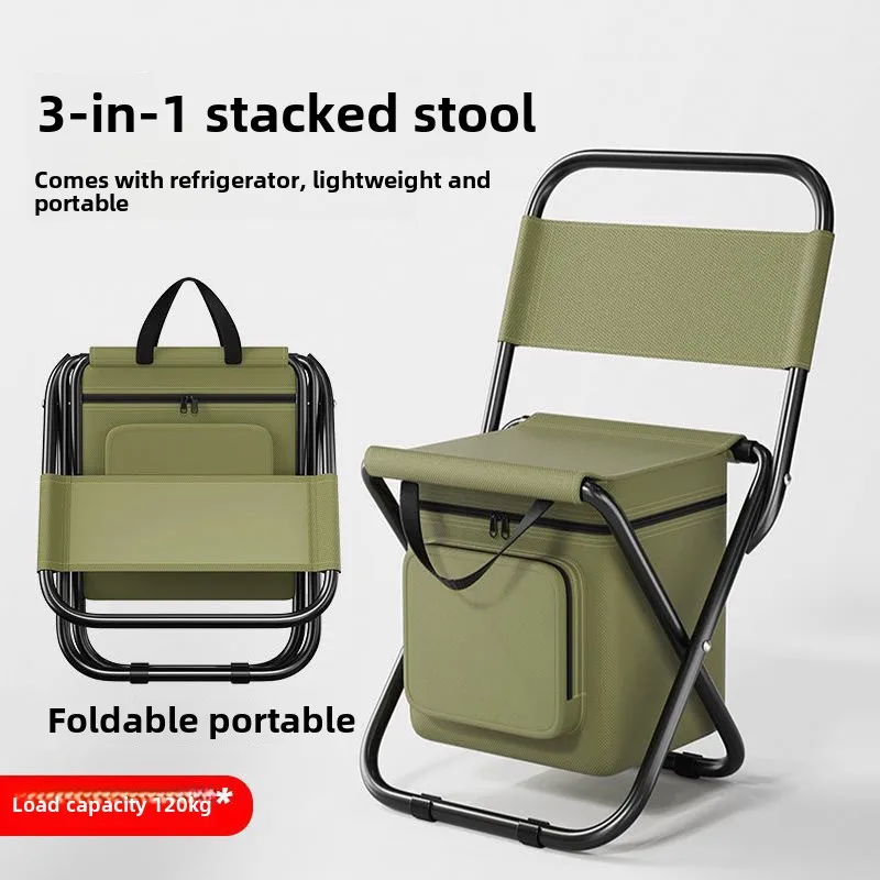 Portable 3-in-1 Folding Camping Chair &ndash; Compact, Camo Design for Outdoor Adventures, Fishing, & Relaxation&ndash;Lightweight & Durable
