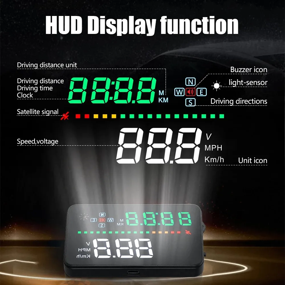 2023 A3 GPS HUD ڵ  ӵ  ÷,  ӵ ,     溸