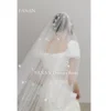 Fanan Korea Puff Sleeves Wedding Dresses  웨딩드레스 Chiffon Square Neck Lace Custom Made Ruched Photoshoot Bride Gowns Plus Size 2