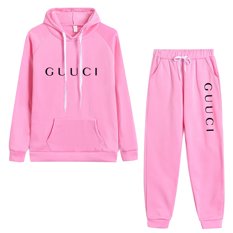 Womens Tracksuit Fashion Casual Hooded Sweatshirts Suit Clothing High Quality Hot Autumn Winter Trend Jogging Pants Sets