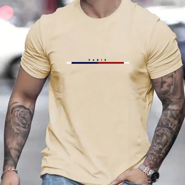 Camiseta Masculina de Algodão Paris