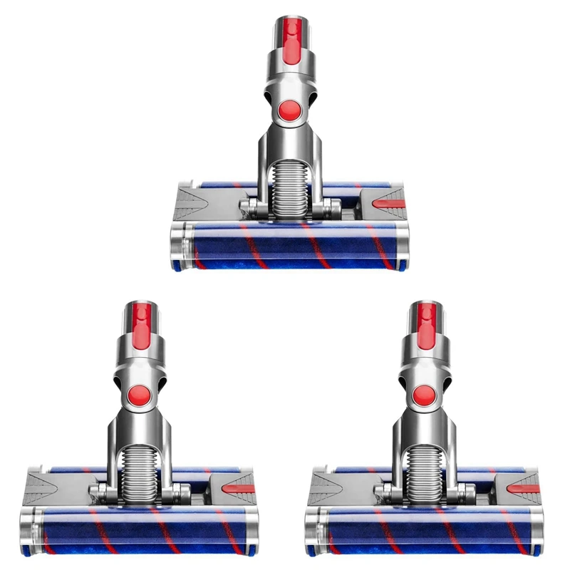 

3X Double Soft Roller Head Quick Release Electric Floor Head For Dyson V15 Vacuum Cleaner Parts