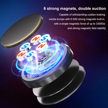 Magnetic Steering Wheel Phone Holder For MagSafe 360° Rotation Aluminum Gravity Phone GPS Hand-free Mount for Car Truck 4