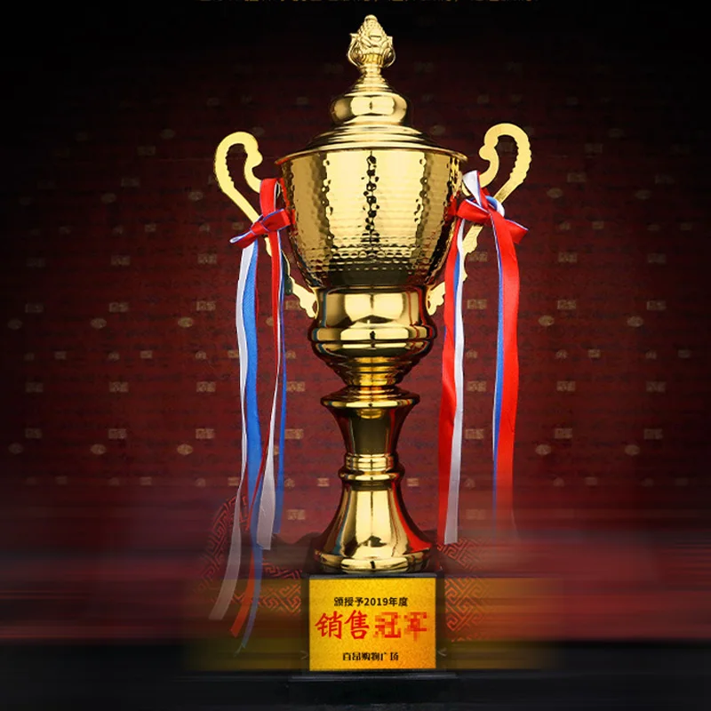 Customized Honor Trophy Cup for College Sports, Gold Plated Trophy Cup, Champions, Team, Competition Craft, Souvenir Trofeu
