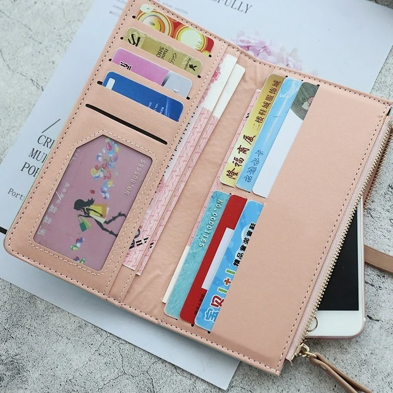 Long Women's Wallet Female Purses Tassel Coin Purse Card Holder Wallets Pu Leather Clutch Money Bag Purses Carteras Para Mujer 5