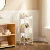 HBlife Floor Makeup Organizer Storage Cart, Make Up Organizers with Drawers, Vanity Cosmetics Display Cases Holder for Skincare 6
