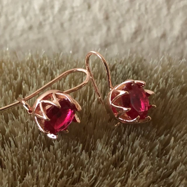 Unique 18K Yellow Gold Filled Green Emerald Diamond Earrings for Women Anniversary Gift Party Engagement Wedding Jewelry H