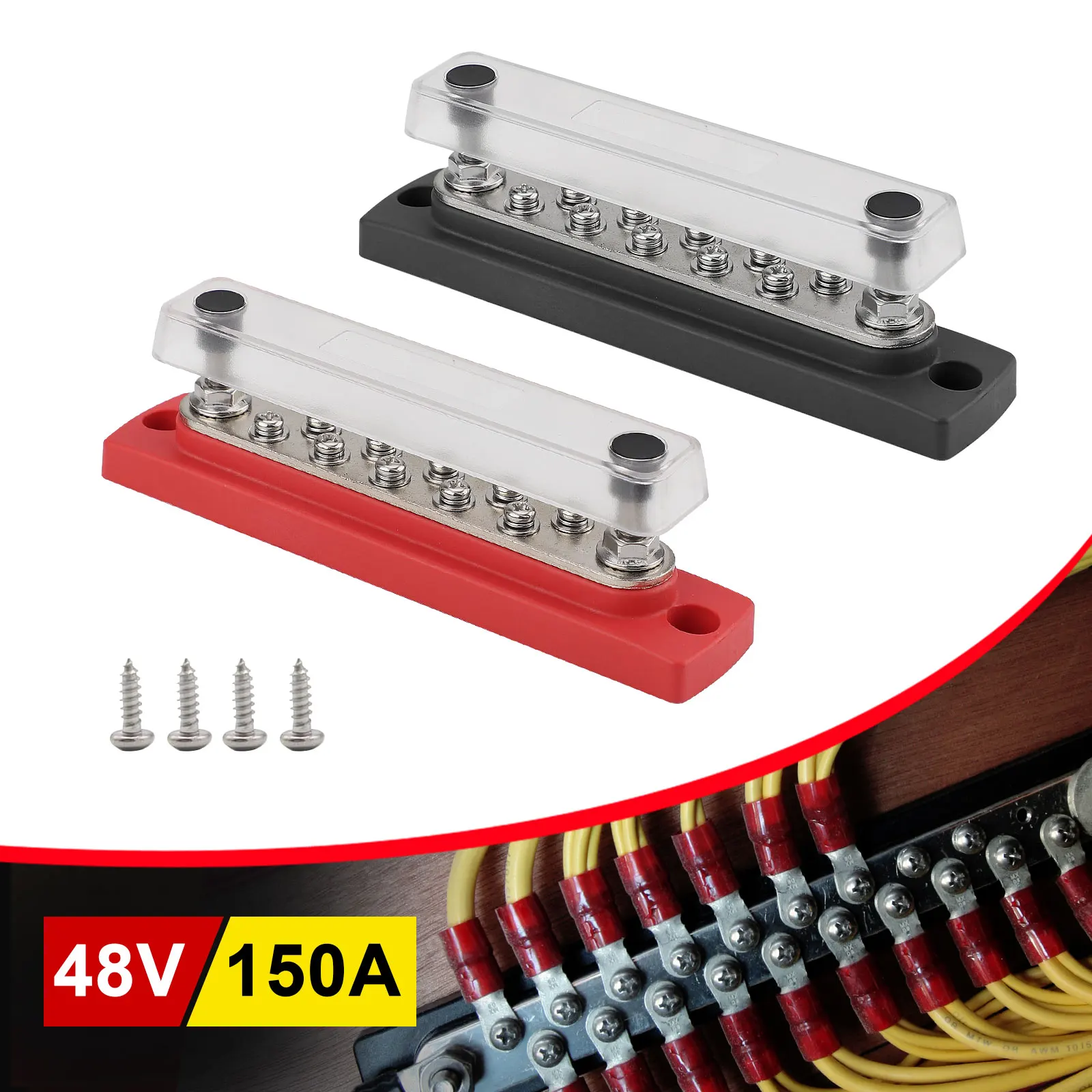 BusBarPositiveNegativeTerminalBlockPowerDistributionBlock150A