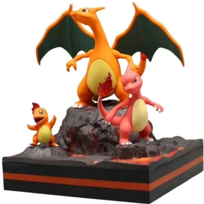 

Pokemon Gk Unlimited Illustration Series The Second Bullet Of Charmander Evolved Fire Dinosaur Figure Model Ornaments Gifts Toy