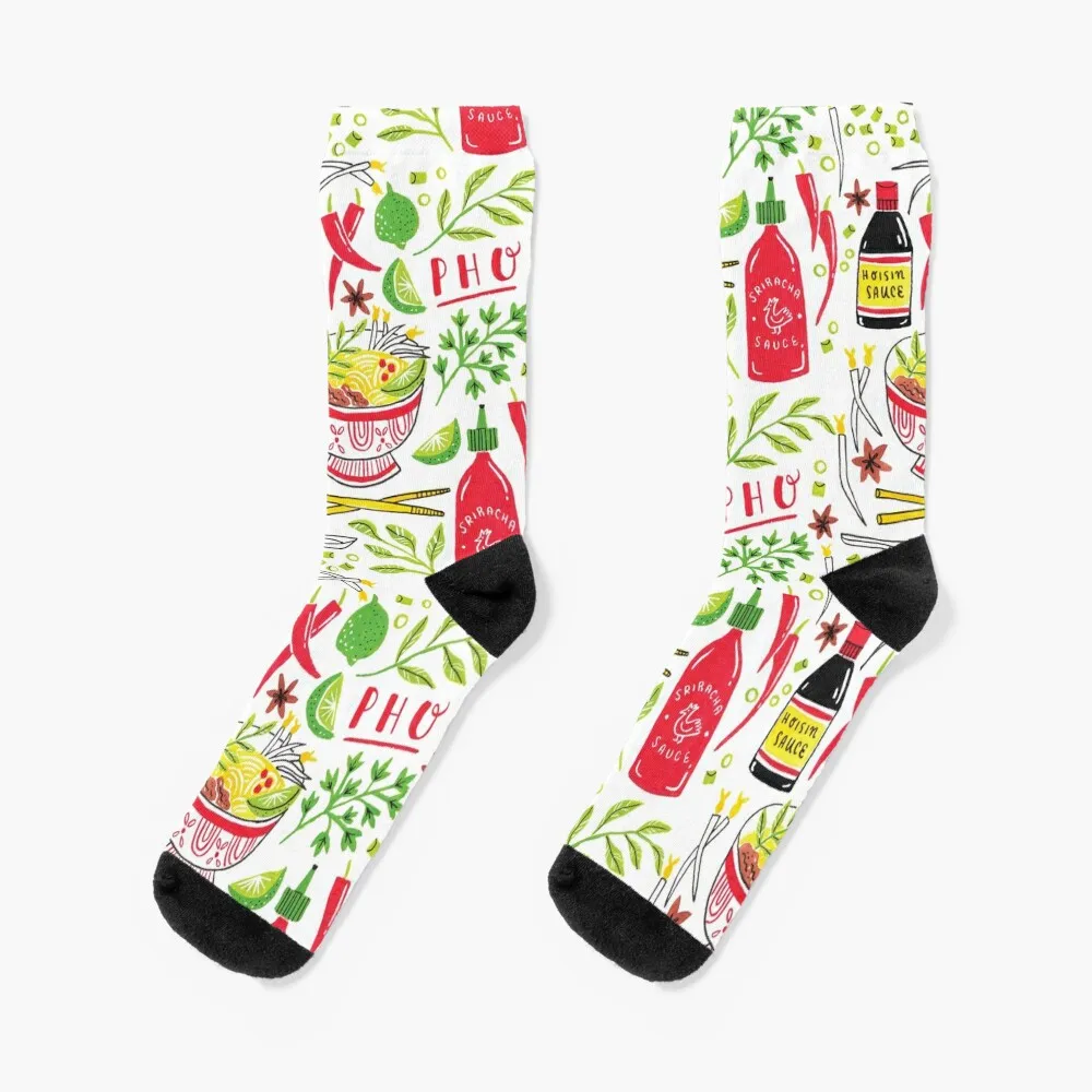 

Vietnamese Pho Soup Sriracha Socks men socks cotton high quality colored socks luxury socks heated socks Socks Woman Men's