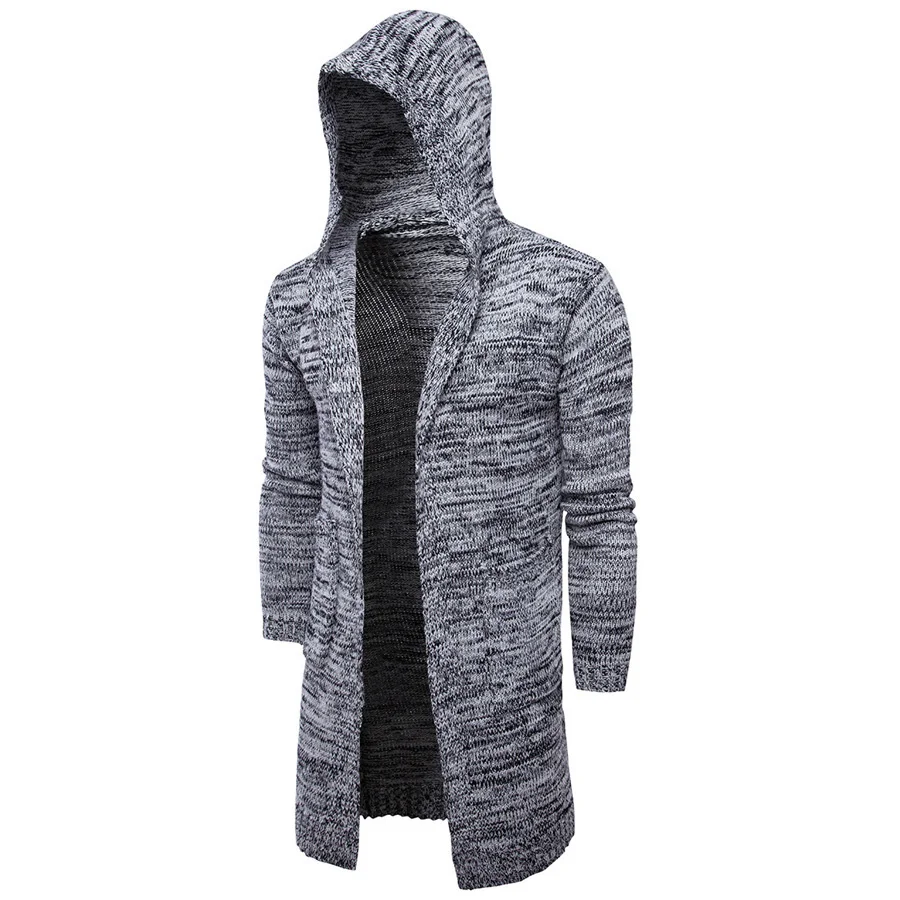 

2024 Hot Mens Cardigan Sweater Spring Autumn Hooded Men's Coat Slim Fit Casual Knittwear Male Clothing Dropshipping