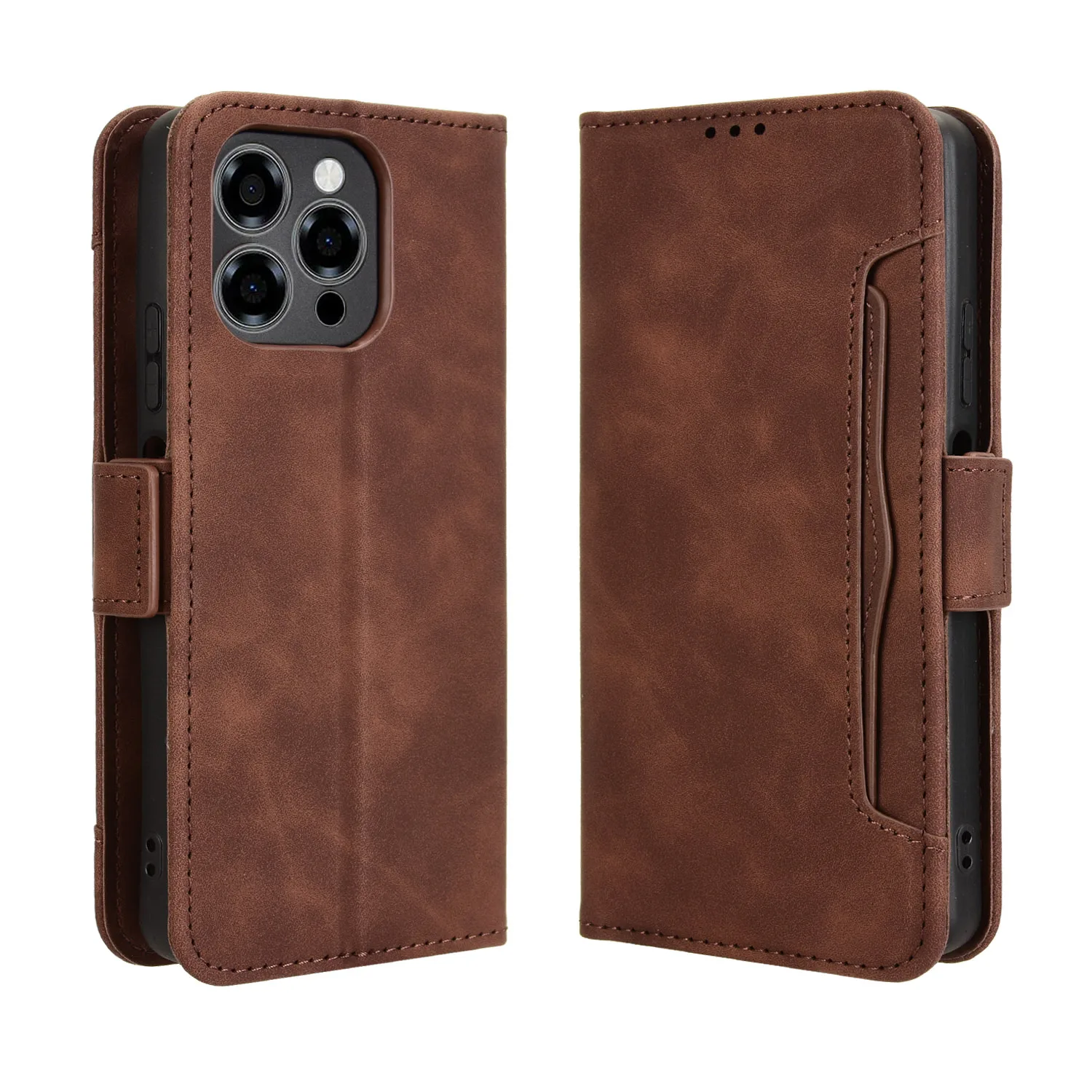 Luxury Leather Flip Wallet Case - Magnetic Full Cover and Book Holder