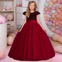Little Big Girls Backless Sequined Flower Girl Birthday Party Pageant Formal Evening Dress C322 1