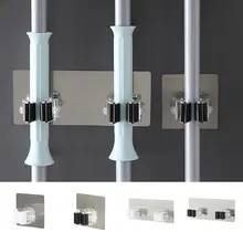 

1pcs Adhesive Hooks Wall Mounted Mop Organizer Holder RackBrush Broom Hanger Hook Kitchen Bathroom Strong Hooks Mop Clip