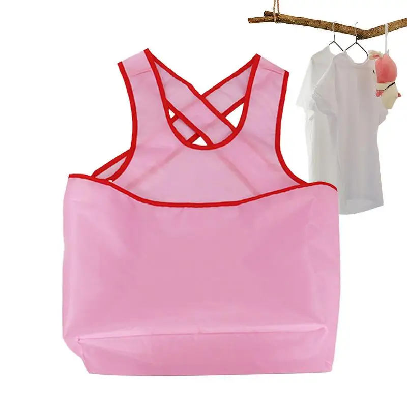 Clothes Drying Apron Sleeveless Laundry Apron with Large Pocket  Bib Portable Kitchen Dishwashing Bib Drying Clothes Organizer