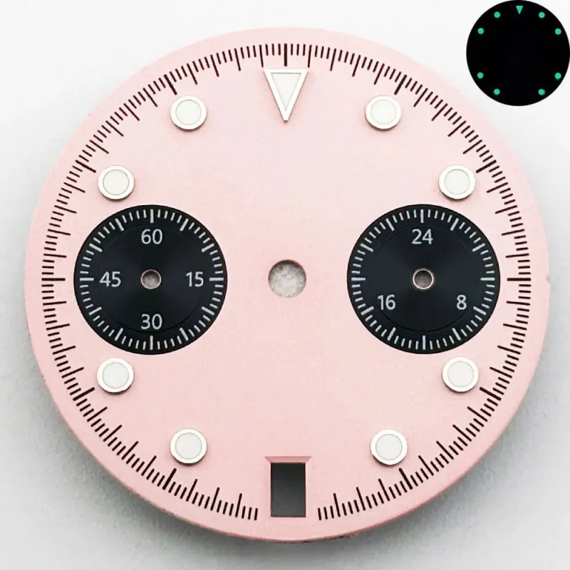 High-Quality Daytona 29mm Watch Dial with C3 Luminous Finish for Quartz Movement Assembly