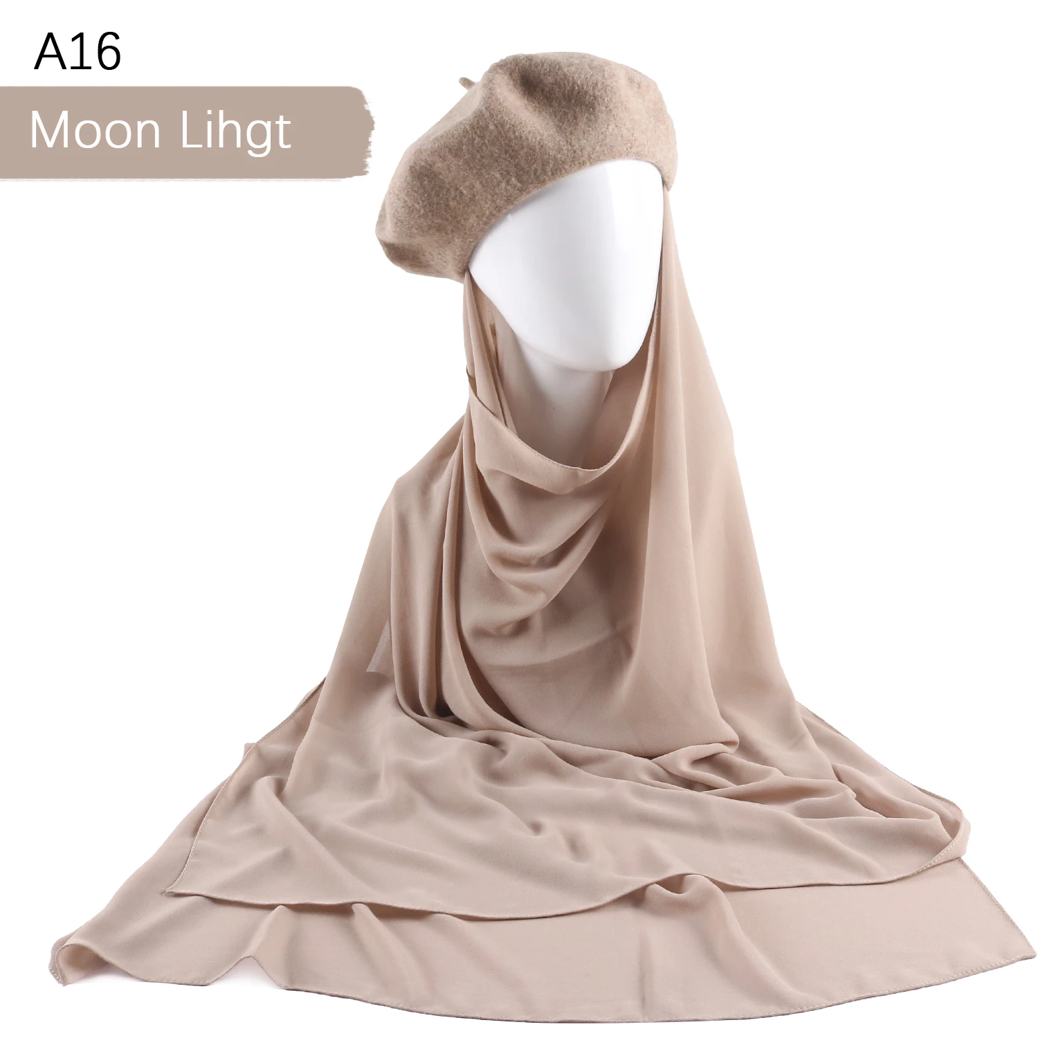 beret hat with hijab