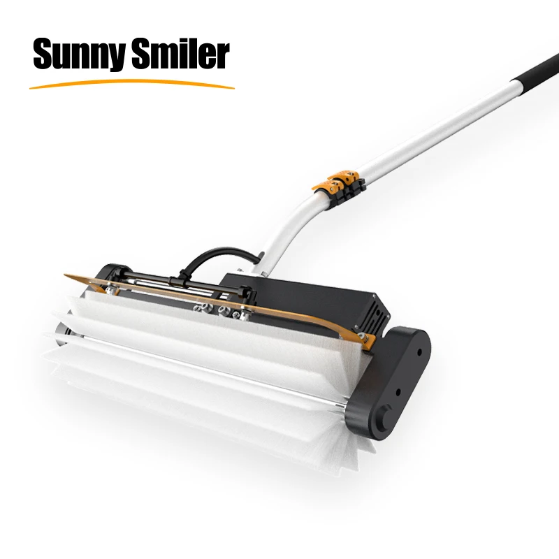 Sunnysmiler Solar Panel Cleaning Rotating Brush Kit Equipment Machine Cleaner Robot With Water Fed Telescopic Pole 4