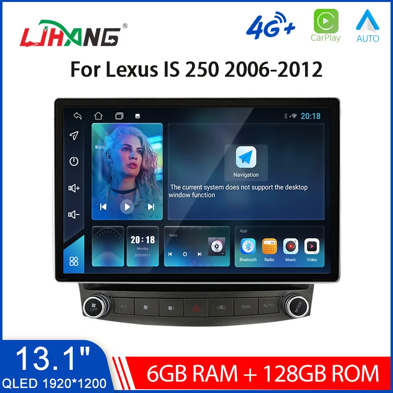 

Автомобильный мультимедийный плеер LJHANG Android 13 для Lexus IS250 IS300 IS200 IS350 2005-2012 автомобильное радио стерео аудио 13,1 дюймов GPS видео