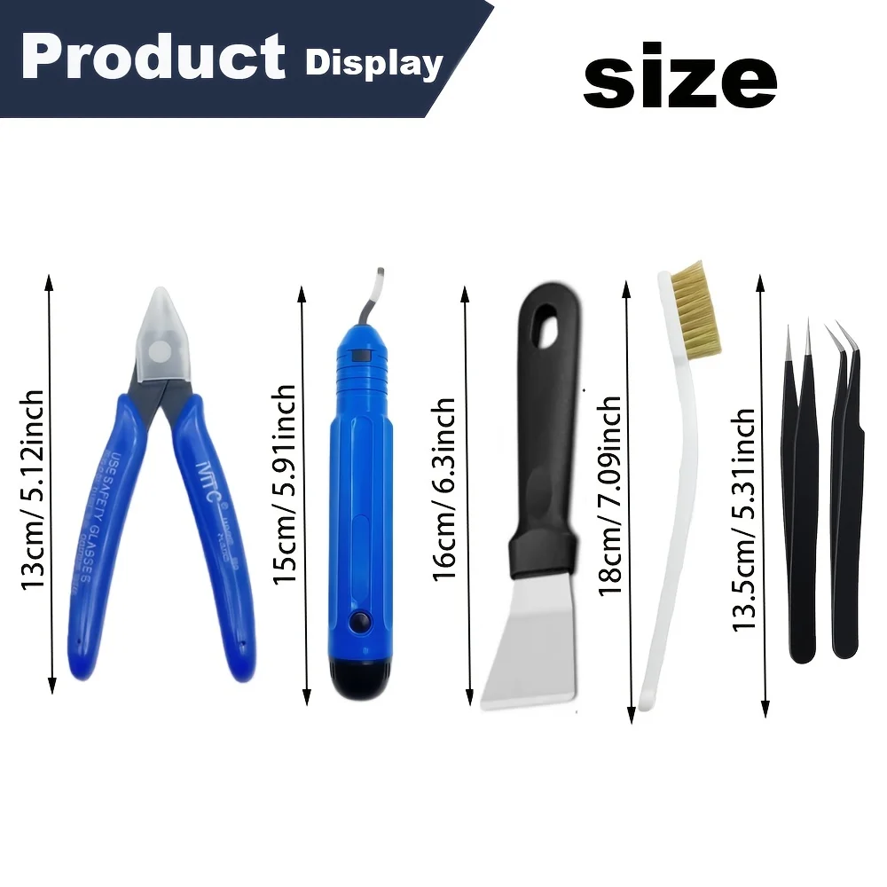 3D Printing Tools, Various Types Tools, Scissors, Cleaning Needles, Tweezers, Pliers, Deburring Kits, Universal 3D Printer Tools - 3