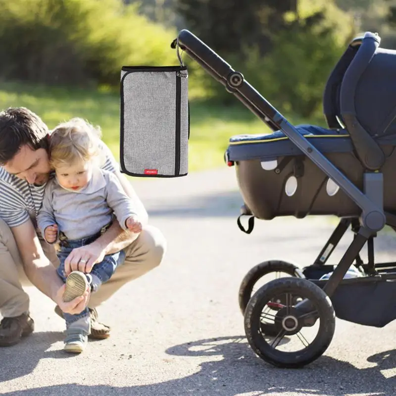 Portable Diaper Changing Mat Waterproof Folding Diaper Organizer Bag Lightweight Changing Mat For Parks Shopping Malls