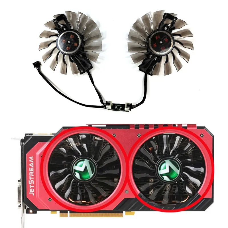 Nuova Ventola Maxsun 88Mm Ga92S2H Gtx 980Ti Gpu Per Maxsun Gtx 980Ti 980 970 960 Sostituzione Della Ventola Di Raffreddamento Della Scheda Grafica