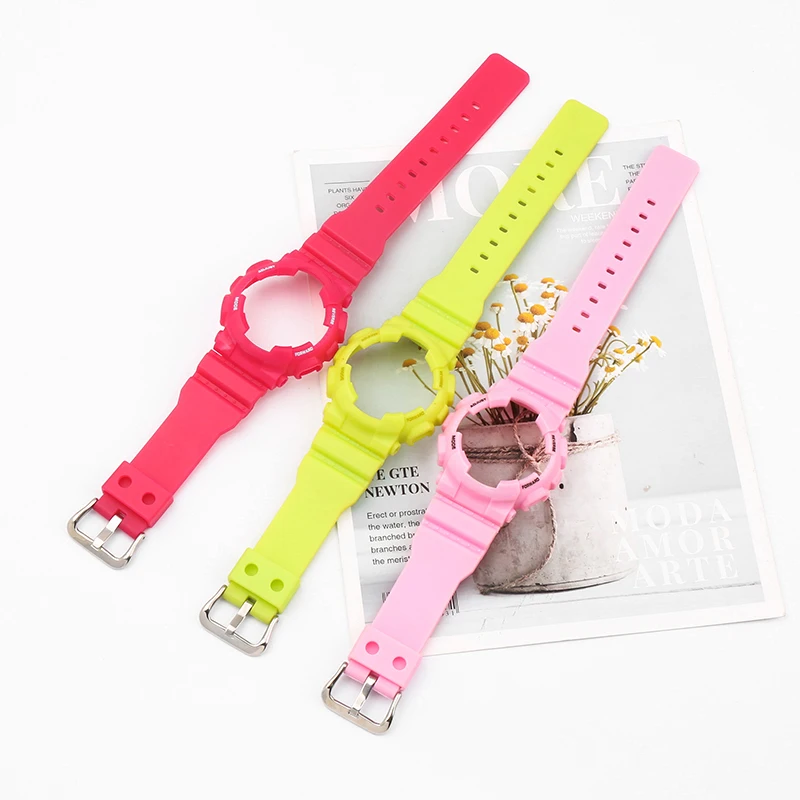 Watch Accessories Resin strap case for Casio G-Shock Gma-s110 s120 s130 s140 Outdoor sports waterproof watch strap Watchband