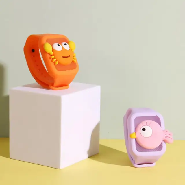 Szúnyogriasztó Könnyűsúlyú Nyári Aranyos Rajzfilm Flash Forgó Szilikon Szúnyogtaszító Karkötő Biztonságos Nem Mérgező Gyermekek - Image 3