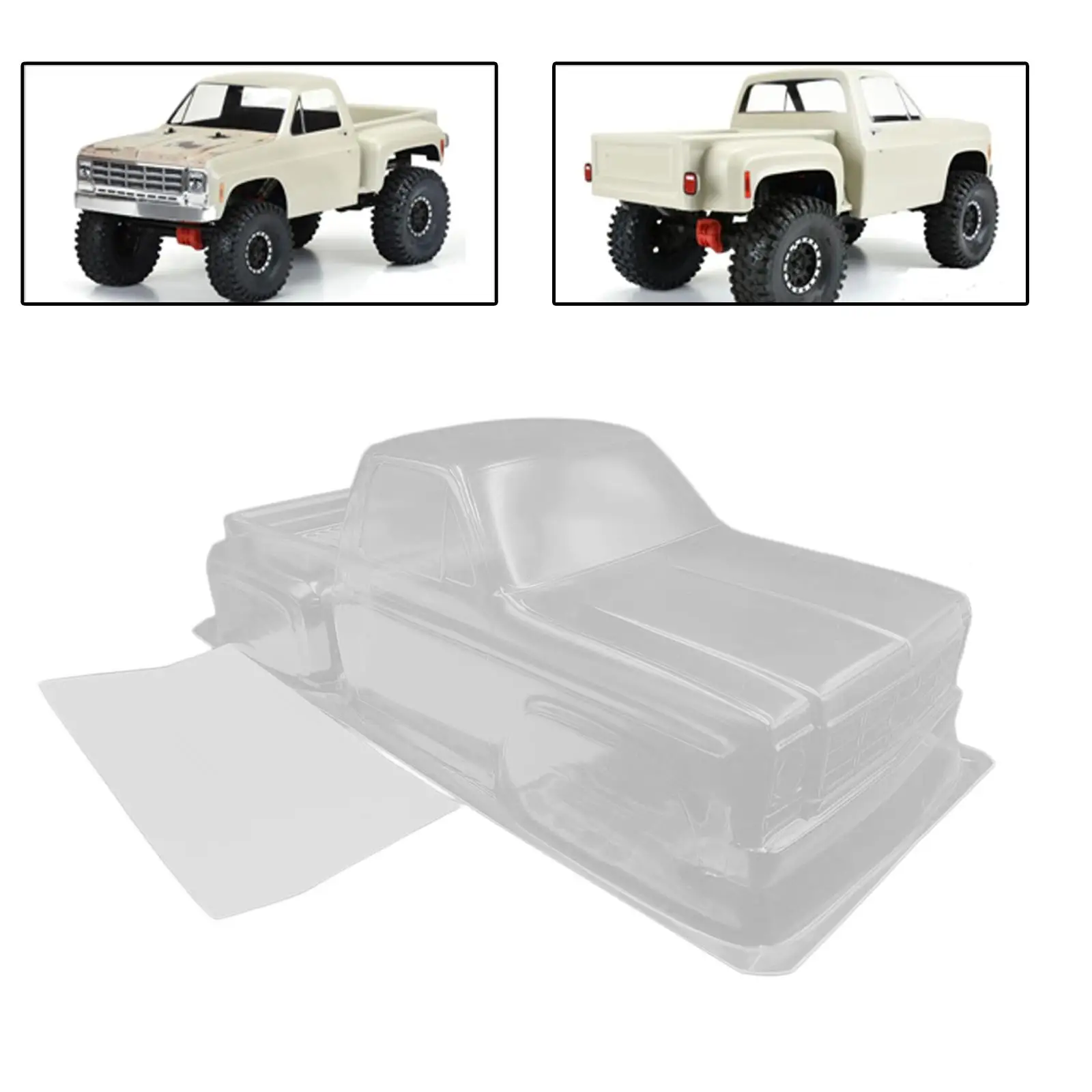 

1/10 RC Car Body Shell with Sticker Car Body Shell Cover Finished Body Shell for SCX10 90046 1:10 RC Crawler DIY Modification