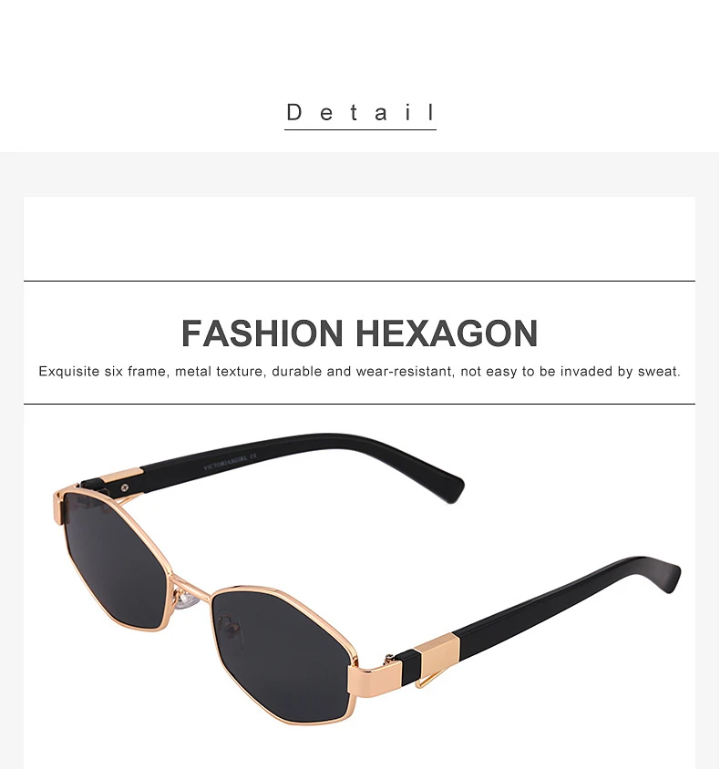 round sunglasses 2022 Trendy Retro Hexagon With Chain Sunglasses Women Unique  Polygon Brand Designer Sun Glasses For Female Small Frame Eyewear round sunglasses