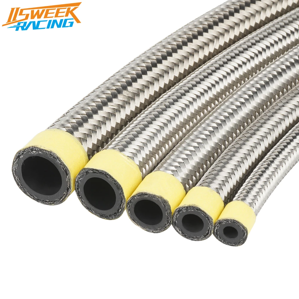 Universal 1m/3ft Stainless Steel Braided Cpe Fuel Line Hose