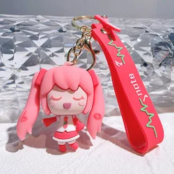 Hatsune Miku Anime Figure Keychain - Creative Cartoon Gift (Pink)