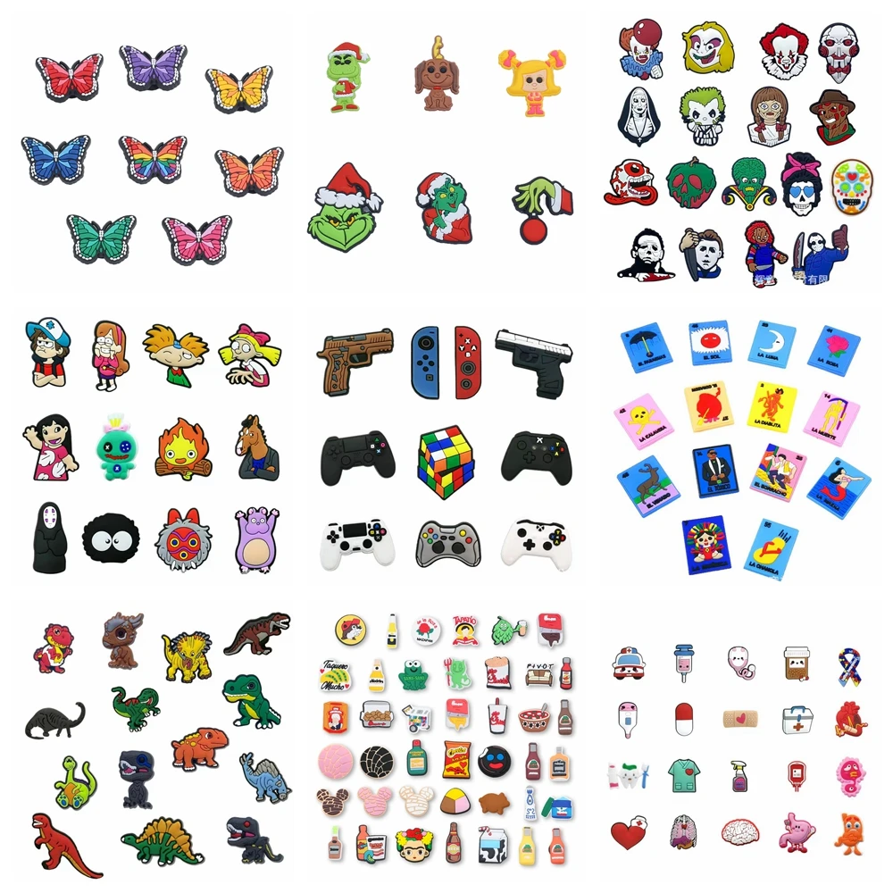 

Hot new product set 50pc Game Shoe Charms Shoe Accessories Shoe Decoration for Croc JBZ/ Wristbands Kids Party Xmas Hot Sale