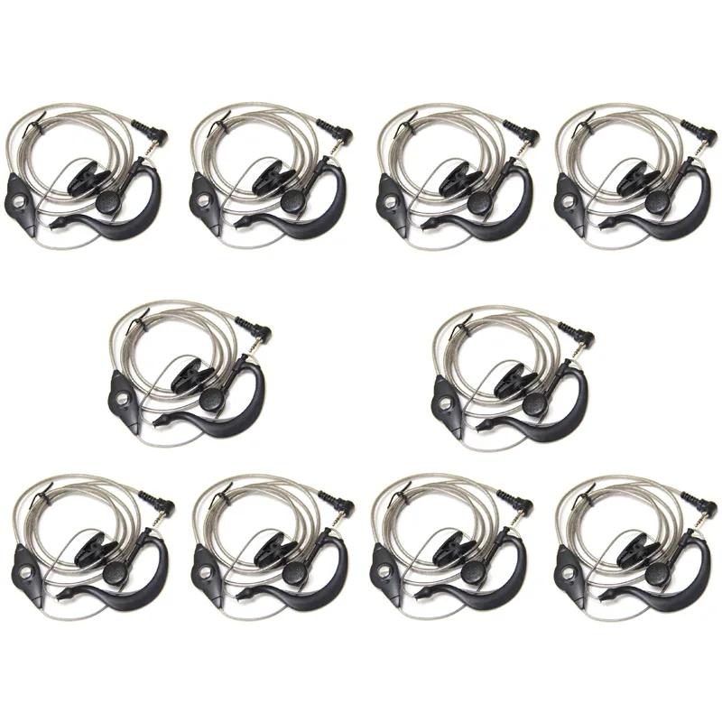 10PCS 1 Pin 2.5mm G Ear Hook Headset Earphone PTT Mic Microphone for Motorola Talkabout Radio TLKR T3 T4 T60 T80 MR350R MH230R 10pcs 1 pin 2 5mm g ear hook headset earphone ptt mic microphone for motorola talkabout radio tlkr t3 t4 t60 t80 mr350r mh230r