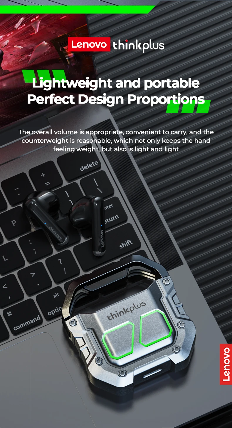 Lenovo XT81 Bluetooth Wireless Earphone Gaming Headset Waterproof Tws Noise Cancel With Microphone Hi-Fi Stereo Sport Earbuds S67d49f7eee5145668ba3c2dd2cd0b281i