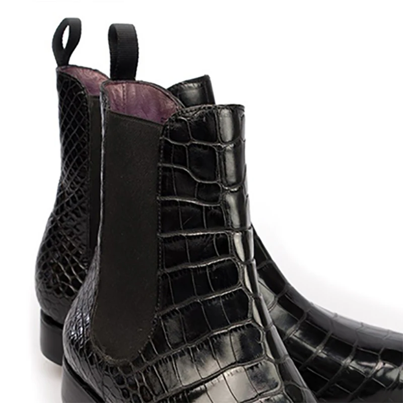 Uncle Saviano Black Winter Mens Boots Shoes Work Boots Add Velvet Fashion Designer Shoes Men Warm Non-Slip Genuine Leather