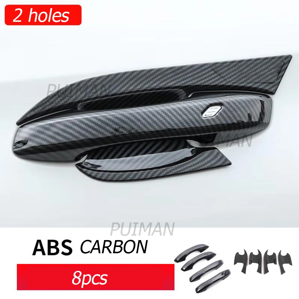 

Chrome/carbon Car Door Handle Cap Cover Trims Bowl Frame For Changan CS75plus CS75 Plus 2019 2020 2021 2022 Car Accessories