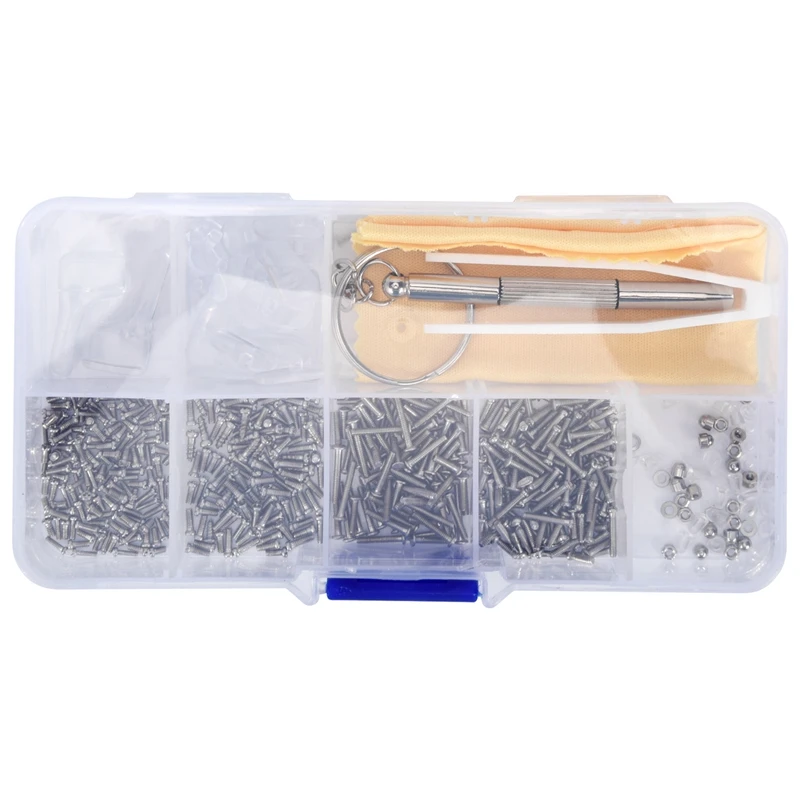 

Eyeglass Sunglass Repair Kit With Screws Tweezers Screwdriver Tiny Mini Screws Nuts Assortment Glasses Repair Nose Pads