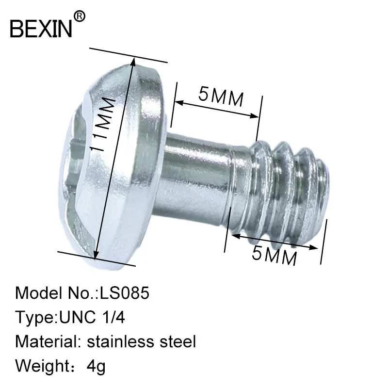 BEXIN ringless 1/4 screw is made of iron or stainless steel for Quick release plate DSLRS camera photography tripod camera quick release plate