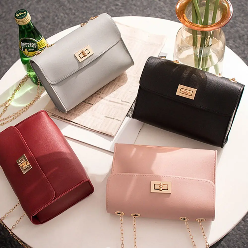 

Винтажная однотонная модная женская сумка из искусственной кожи в стиле ретро для покупок, сумка в Корейском стиле, квадратная сумка