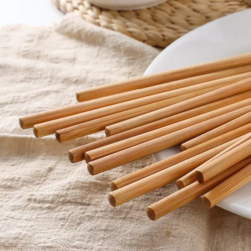 Lot De 10 Paires De Baguettes Réutilisables En Bambou