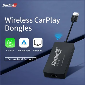 CarlinKit 차량용 USB 무선 카플레이 동글, 안드로이드 자동 AI 박스, 미러링크 멀티미디어 플레이어, 블루투스 자동 연결, 인기 판매